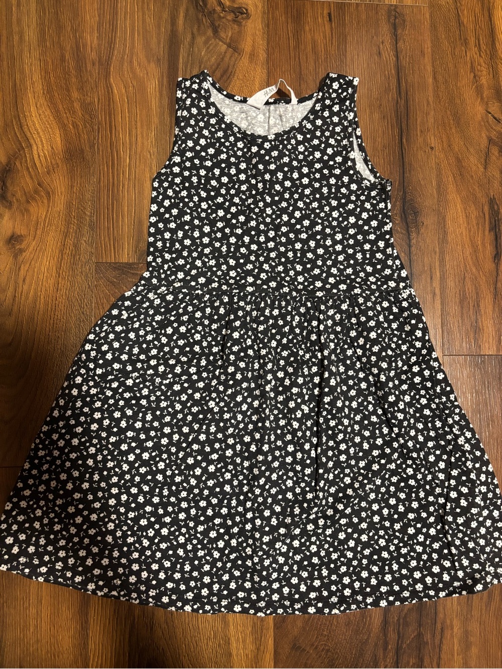 H&M Toddler Girls Sleeveless Floral Dress - Black 5t